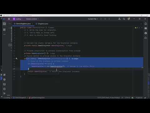 Singleton Design Pattern in Java.