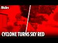 Sky turns red as cyclone Narelle slams into Western Australia