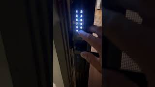 Changing modes on a digital lock, from passage, back to locked. ￼￼￼