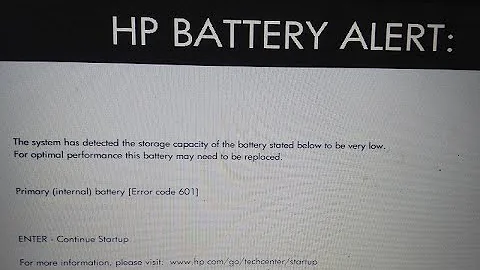 How to fix primary internal battery error code 601 - Laptop HP Battery Alert Solved