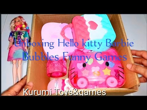 ASMR 15 minutes most satisfying unboxing with Hello Kitty Barbie Doll & bubbles crazy game