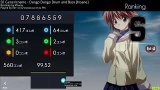 osu! | DJ Genericname - Dango Dango Drum and Bass [Insane] + HDHR 99.52%