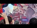 GENOA IN  SERIE A  ARRIVO DEL PULMAN IN PIAZZA DE FERRARI