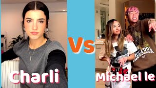 charli d'amelio vs Michael le | TikTok dance compilation videos 2022