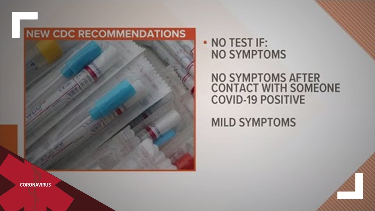 CDC changes COVID-19 testing recommendations