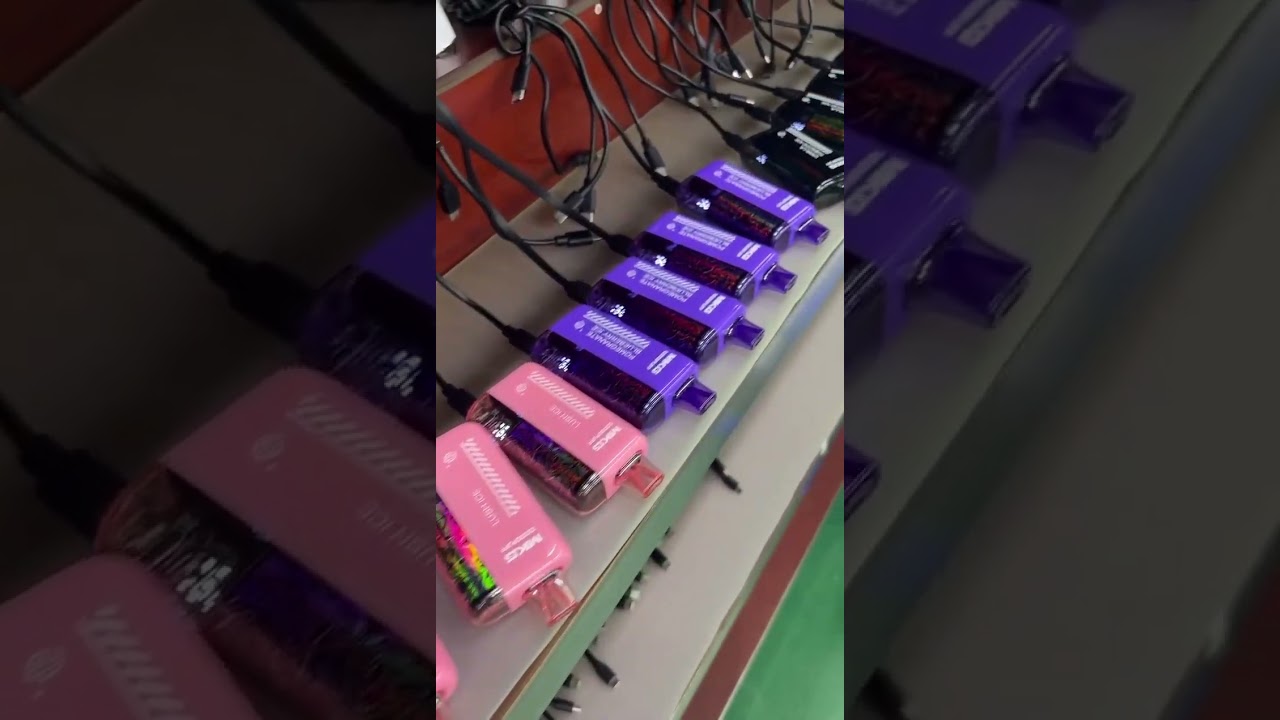 Intelligent digital display disposable e-cigarette production test process 