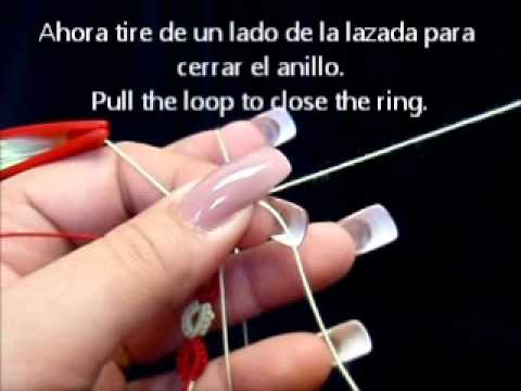 Frivolite-Tatting Lesson 43 - Single-shuttle, double-core split ring