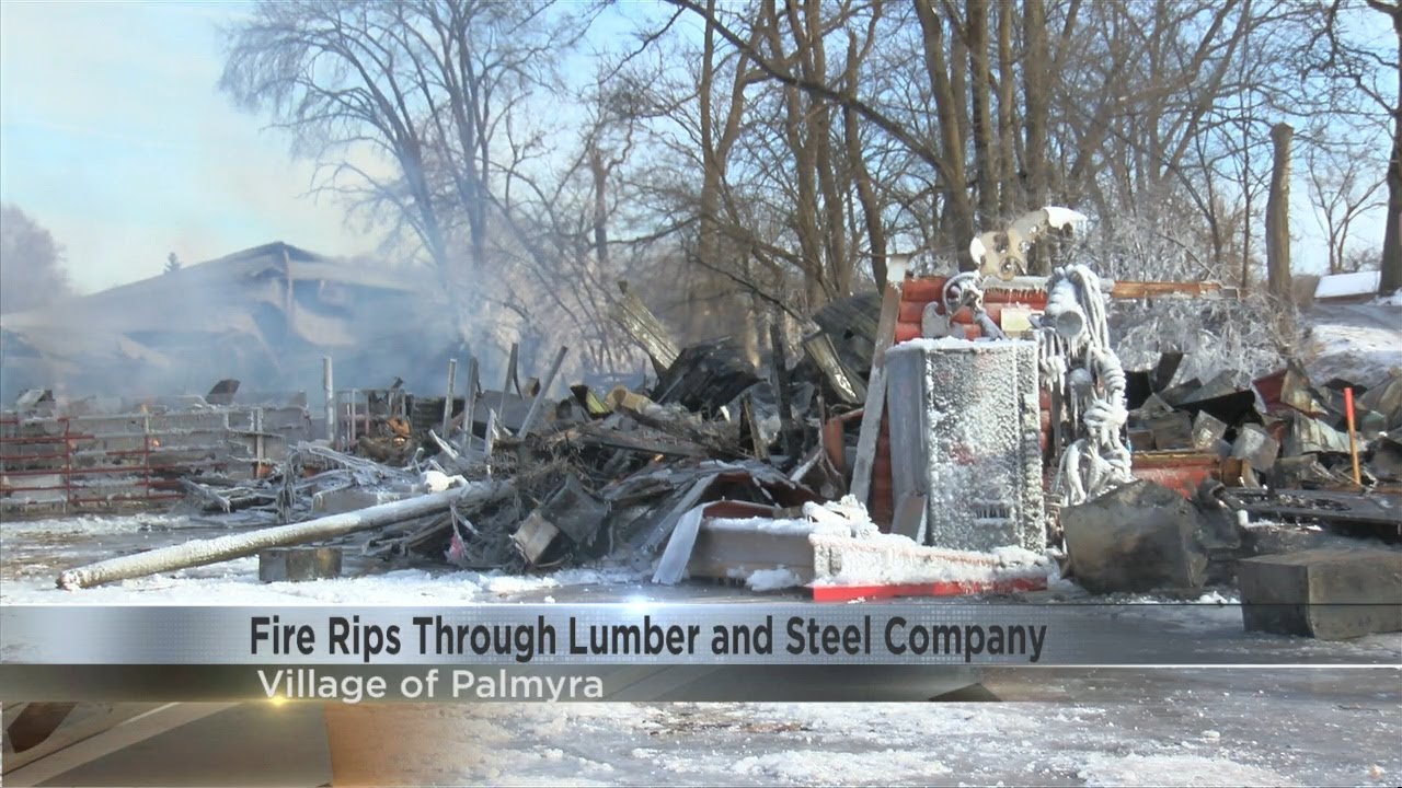 Massive fire destroys parts of Palmyra lumber yard; no injuries reported