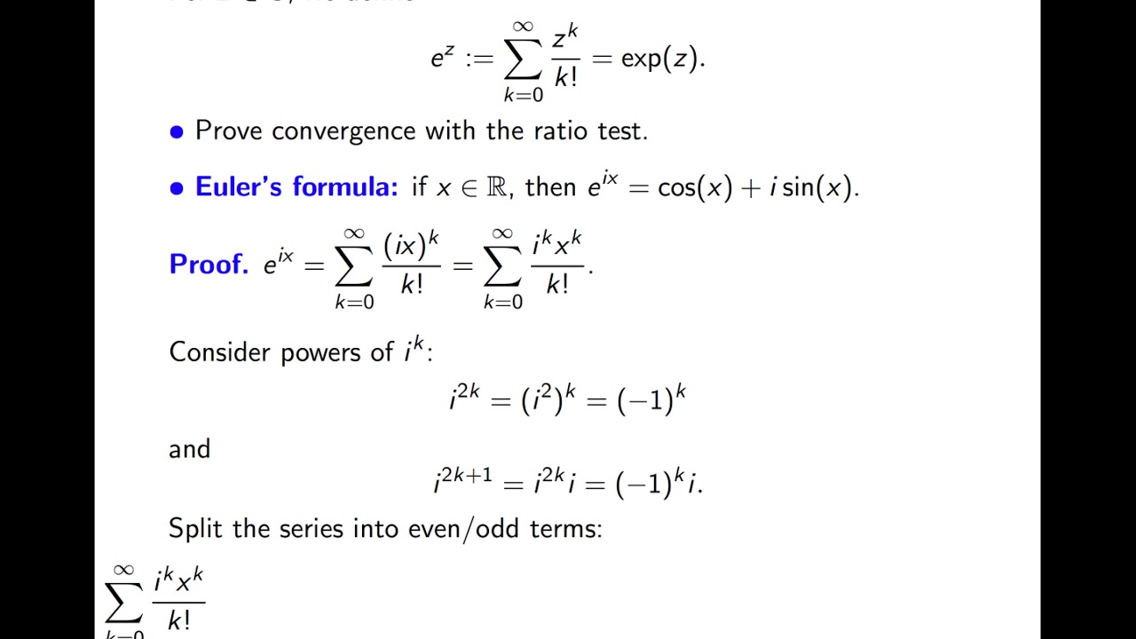 AN3NA (F20) Video 10.4.1: properties of the complex exponential (Section 3.2.1)
