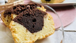 كيكة ماء الزهر  بنكهة الفانيليا و الشكلاطة cake vanille chocolat