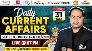 Current Affairs Today 🔥| 31 Jan Daily Current Affairs 2026 by Imran Sir for UPPCS &amp; RO/ARO |PW UPPCS