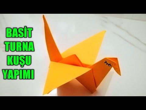 Origami Çok Basit Turna Kuşu Yapımı🧡 - YouTube