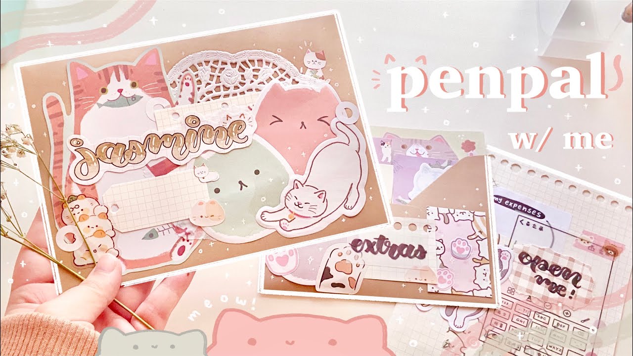 🐈 penpal with me /ᐠ. ｡.ᐟ\ᵐᵉᵒʷˎˊ˗ // cat theme letter (asmr+lofi)