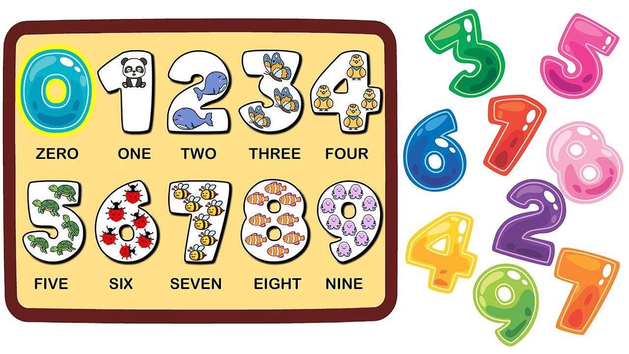Numbers 0 through 9 puzzles | Animal counting | 0 到9 簡易拼圖 | 動物數一數