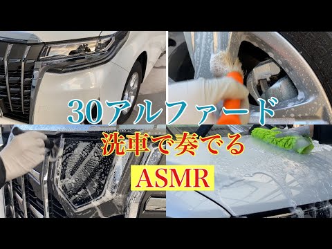 【洗車bgm】アルファードを洗車 洗車音だけのASMR動画　ASMR detail【ASMR】