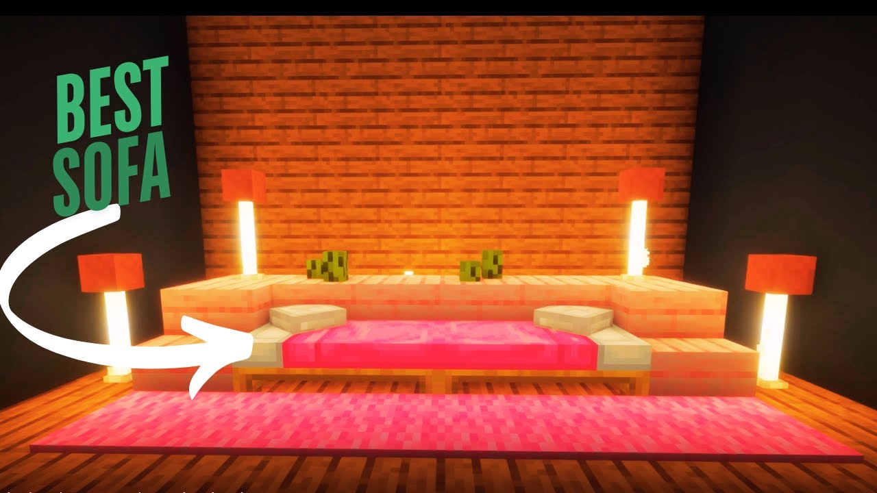 BEST design of sofa in minecraft - YouTube