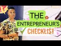 THE ENTREPRENEUR'S CHECKLIST