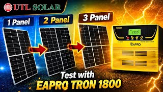 1 Vs 2 Vs 3 Solar Panel Test | Solar Panel Testing 🔥 1 vs 2 vs 3 Panel Full Comparison | Eapro 1800