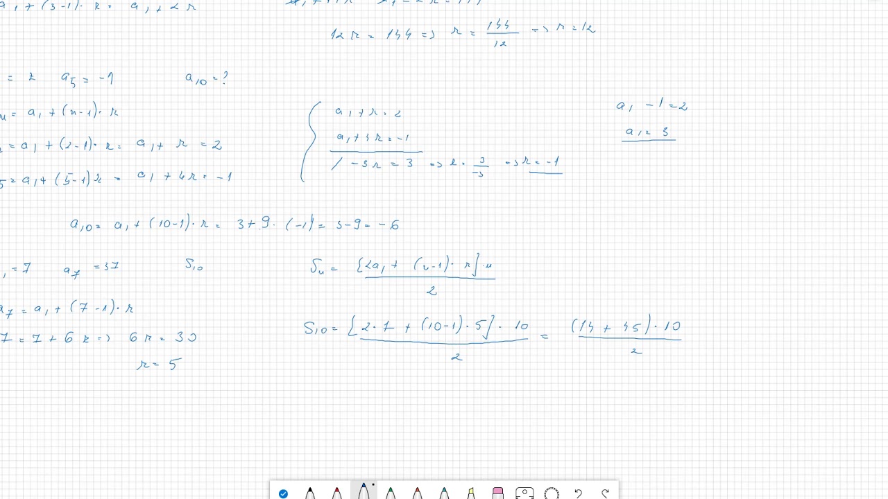 Progresii Aritmetice | Exercitii Rezolvate