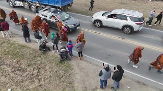 Monks Walking For Peace Arrive In North Carolina