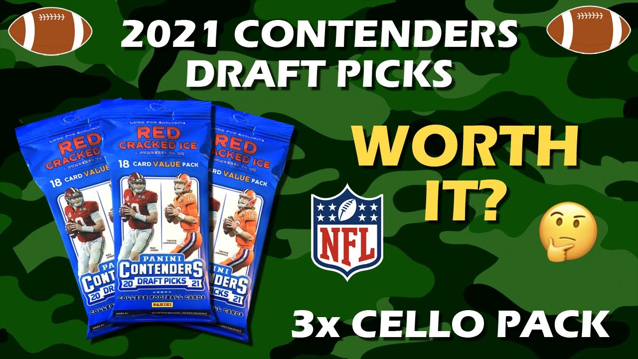 2021 Panini Contenders Draft Picks Football Cello Rip x3