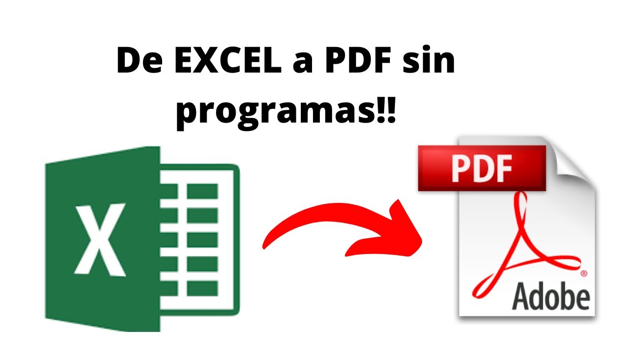 Como pasar un archivo de excel a pdf 2021 - YouTube