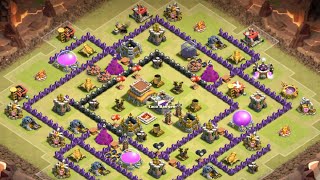 Clash of Clans - Town Hall 8 War Base (Anti-Dragon and Anti-Hog)