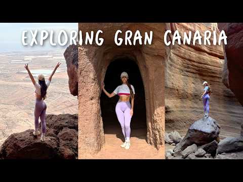 Gran Canaria Travel Vlog 3 🌴 (exploring the caves, poema del mar aquarium, barranco de las vacas)