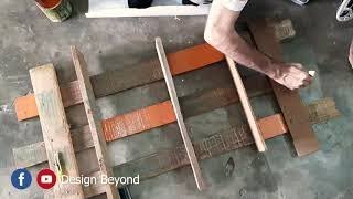Making a hanging shelf from re-use items by Design Beyond. VERY NICE!