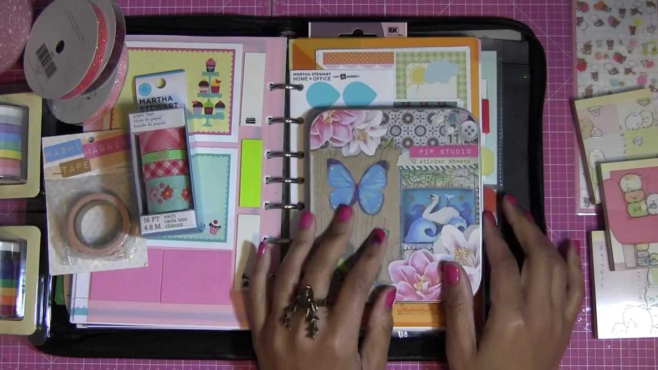 What I use to decorate my Faux Filofax Organizer - YouTube
