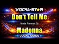 Don't Tell Me - Madonna KARAOKE With Vocal Guide
