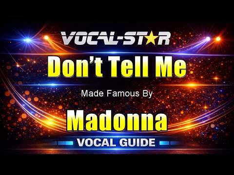 마돈나(Madonna) - Don't Tell Me (노래방 스튜디오 버전) (보컬 가이드) 화면 가사 포함