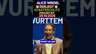 💥ALICE WEIDEL TROTZ DEM STAATSSCHUTZ⚡#Afd #bawü #aliceweidel #weidel #shorts #cdu #spd #merz