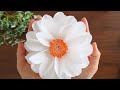 カラーコピー用紙で作る丸くて大きな花の作り方 - DIY How to Make Large Size Paper Flower
