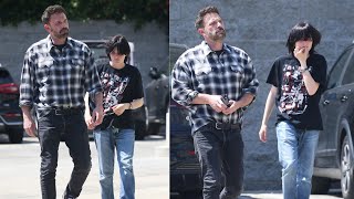 Ben Affleck has casual lunch outing with child Seraphina in Santa Monica