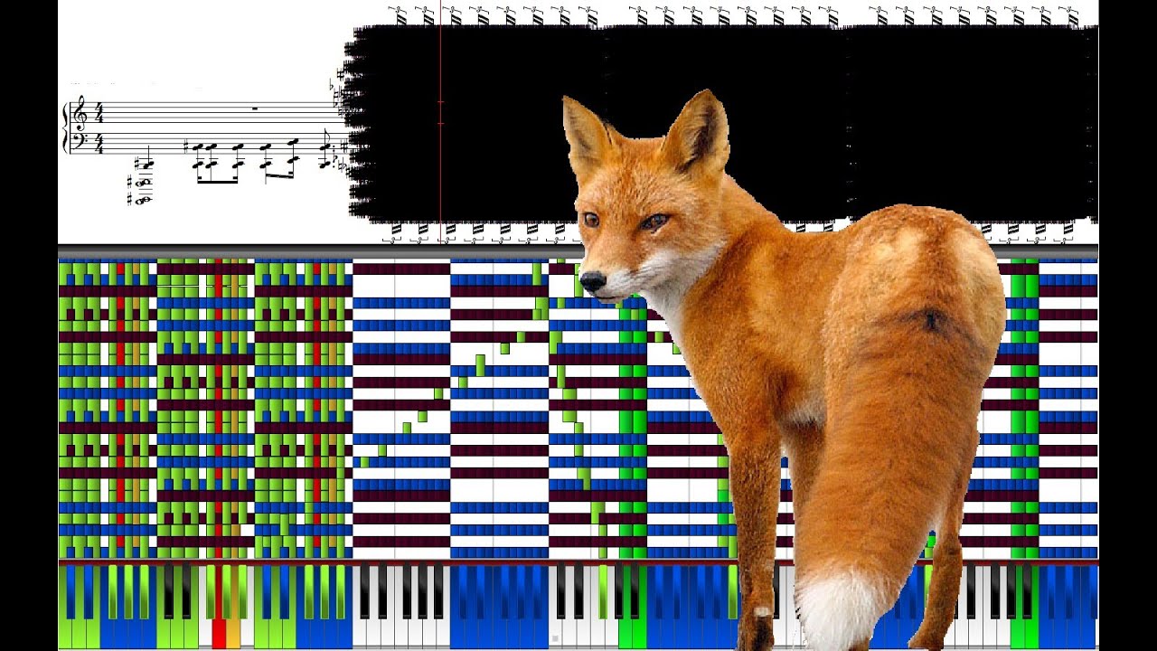 Black Score: "What does the Fox Say?" 1,1 Million notes Remix | The Fox - Ylvis
