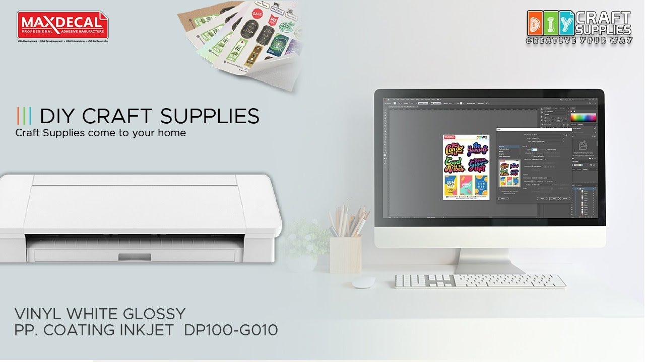 How to Print Sticker at home with Maxdecal Vinyl White Glossy PP