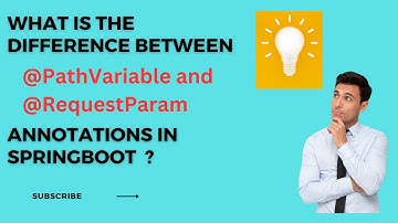 Difference between @RequestParam and @PathVariable annotations in Springboot Framework