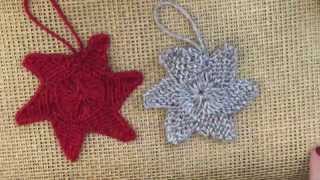 Learn How to Make Knit Motif Ornaments Part 3 Pinwheel Flower