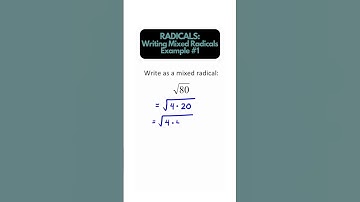 RADICALS - Simplifying to a Mixed Radical #maths #algebra #radical