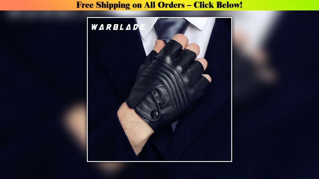 WarBLade 2021 High Quality Style Mens Leather Driving Gloves Fitness Half Finger Tactical Gloves
