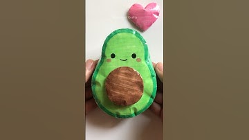 How to Make a Paper Squishy Avocado 🥑 #gift #squishy #satisfying #papercraft #diy #fruit