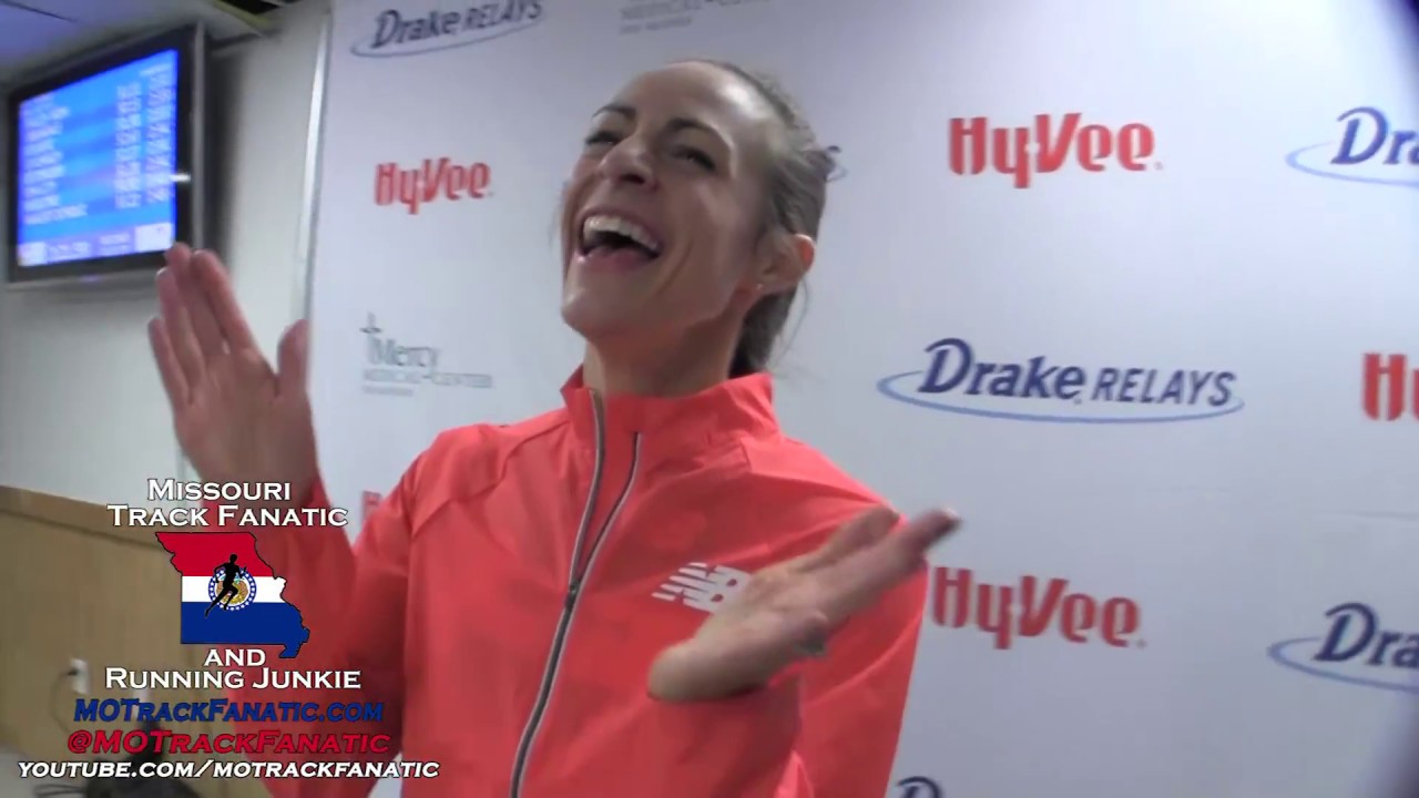 fanatical skin and ink Jenny Simpson after American Record 9:16.78 2-Mile @ 2018 Drake Relays