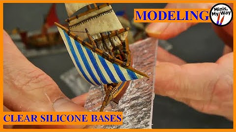 Clear silicone scratch build bases for miniature ships