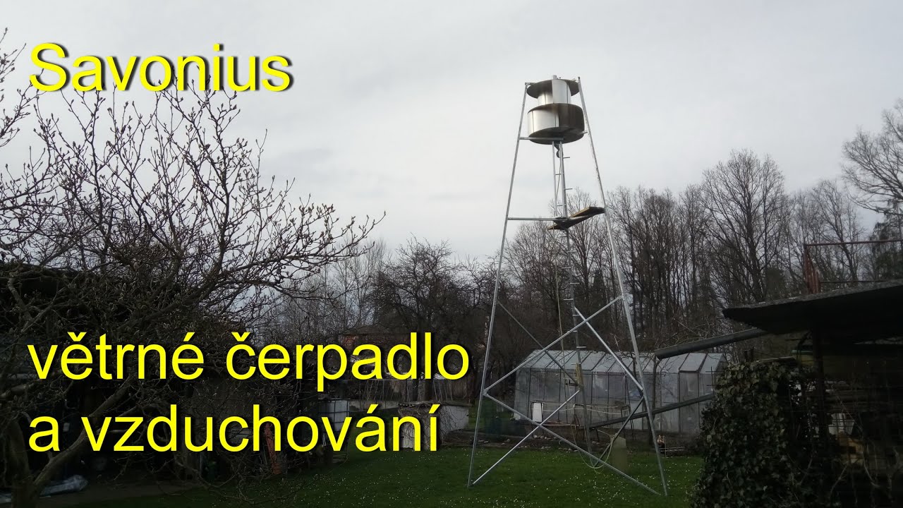 SAVONIUS větrné čerpadlo a vzduchování