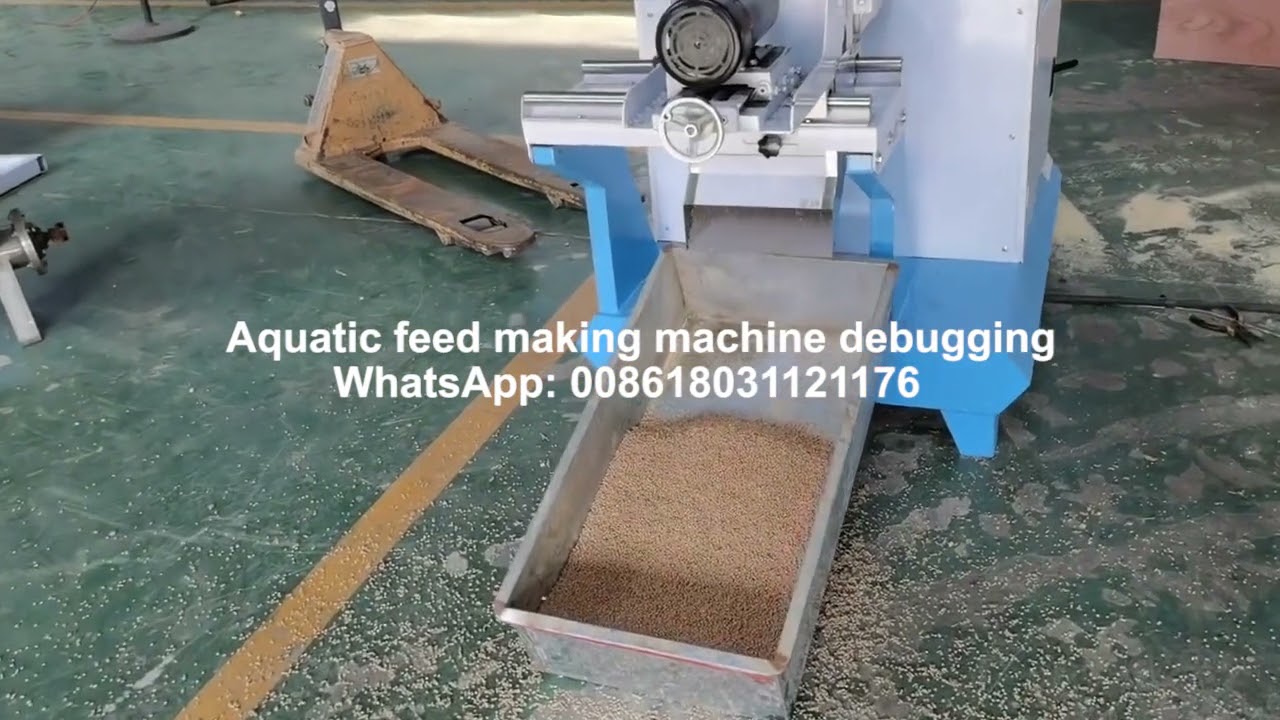 Aquatic feed making machine debugging