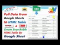 How to Pull Data From Google Sheets to HTML Table