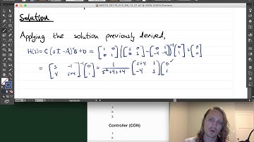 System Dynamics and Controls: Lecture 010 MIMO Transfer Function Example.
