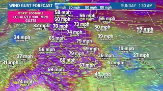 Latest forecast | Significant wind storm ramps up; 100 mph gusts possible in foothills