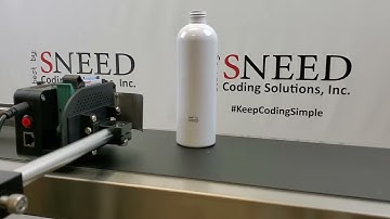 SNEED-JET Titan T6 Automatic Inkjet Printer with Black Ink on White Plastic Bottles